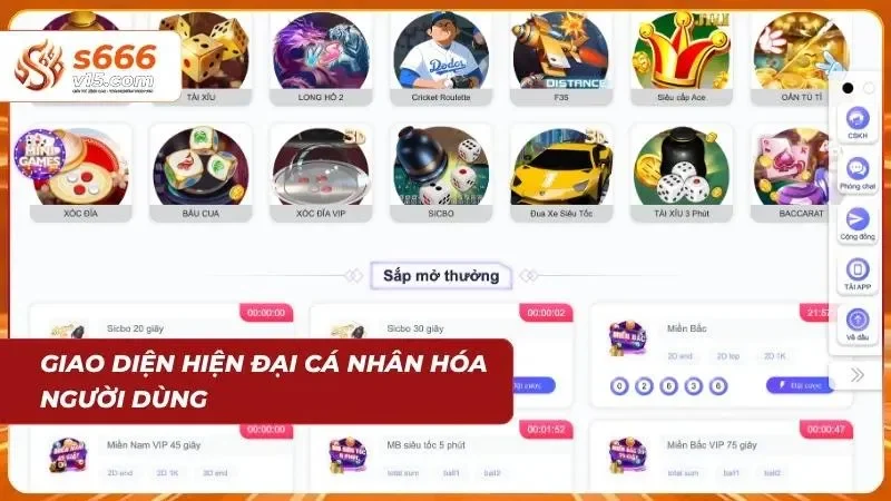 Tải App S666 – Trải Nghiệm Cá Cược Mượt Mà Trên Di Động 2026 3 Giao diện ứng dụng hiện đại được tùy chỉnh theo người dùng